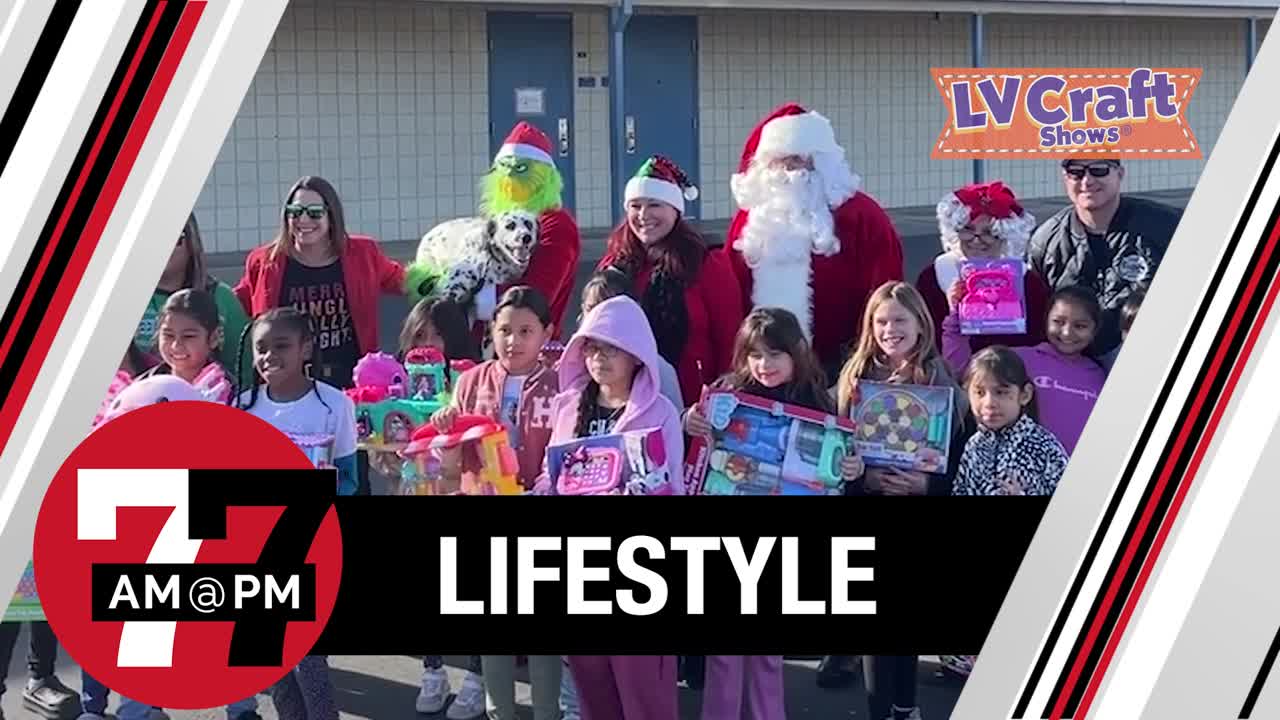 Firefighters and Santa surprise students