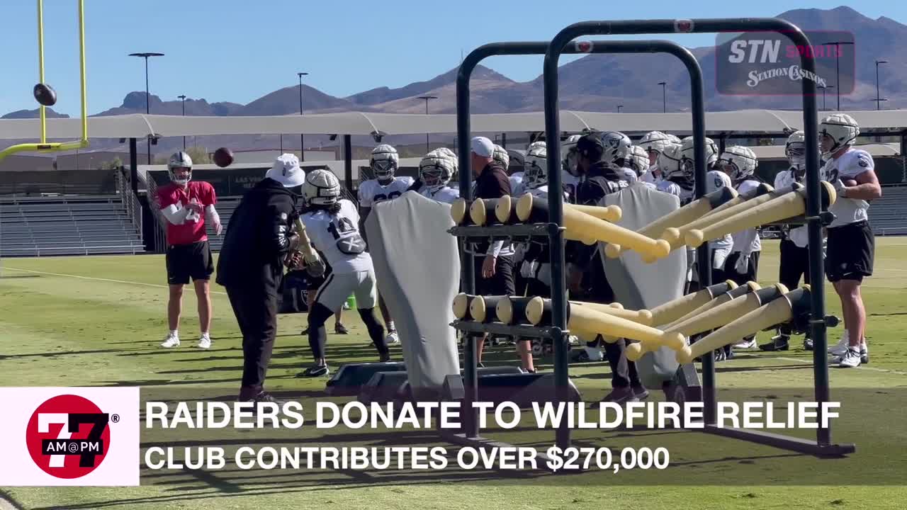 Raiders to donate to wildfire relief