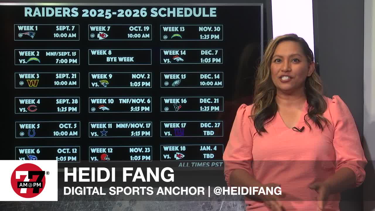 Raiders schedule highlights