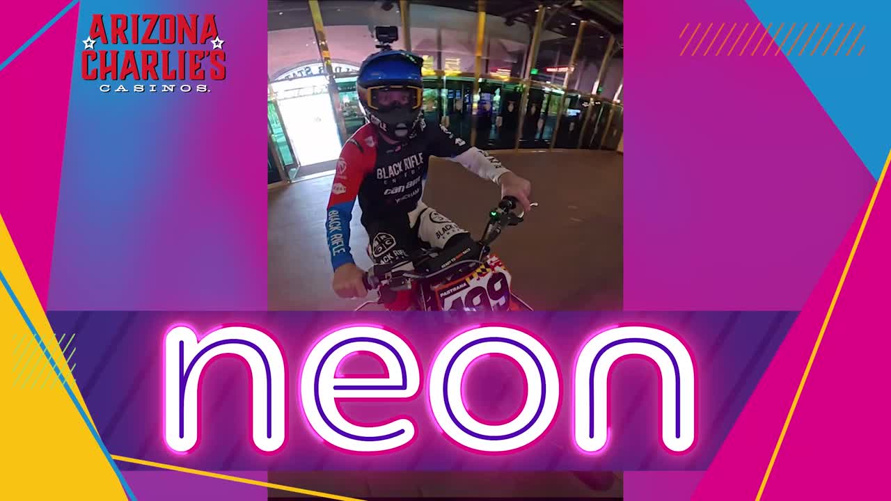 Motorcycle stunt star blows through off-Strip casino