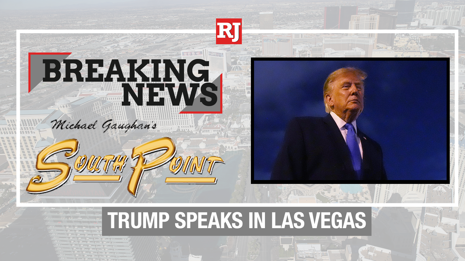 President Donald Trump speaks in Las Vegas