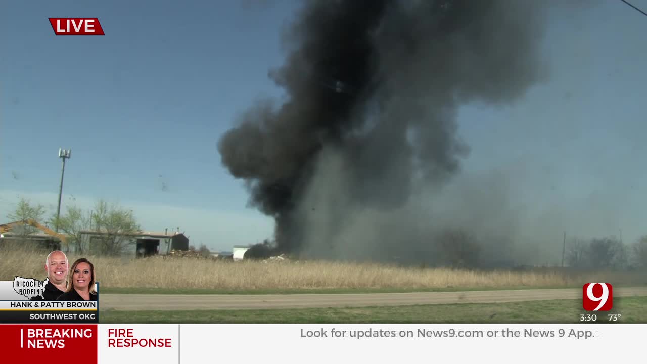 SW OKC Fire Causes Heavy Smoke Near Airport