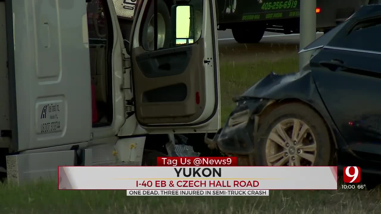 1 Dead, 3 Injured After Multi-Vehicle Crash On I-40 In Yukon