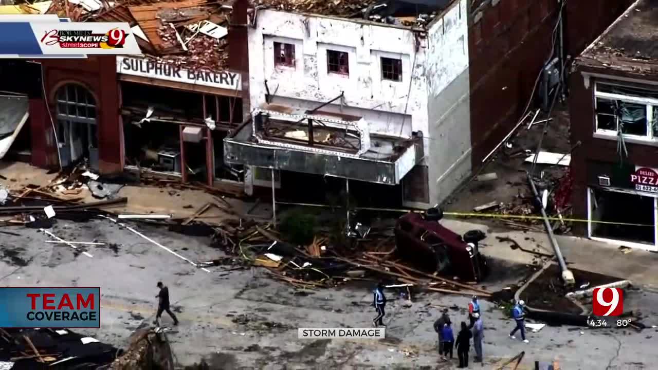 Sulphur Residents Pick-Up After Tornado Wipes Out Town