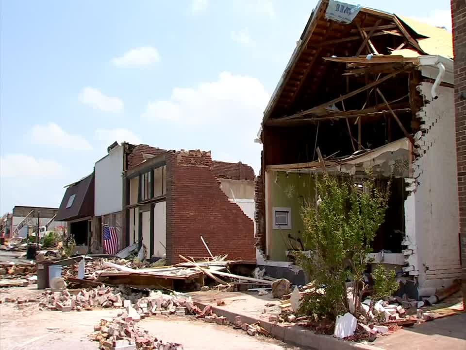 Business owners in Sulphur evaluate the extent of damage while receiving generous donations