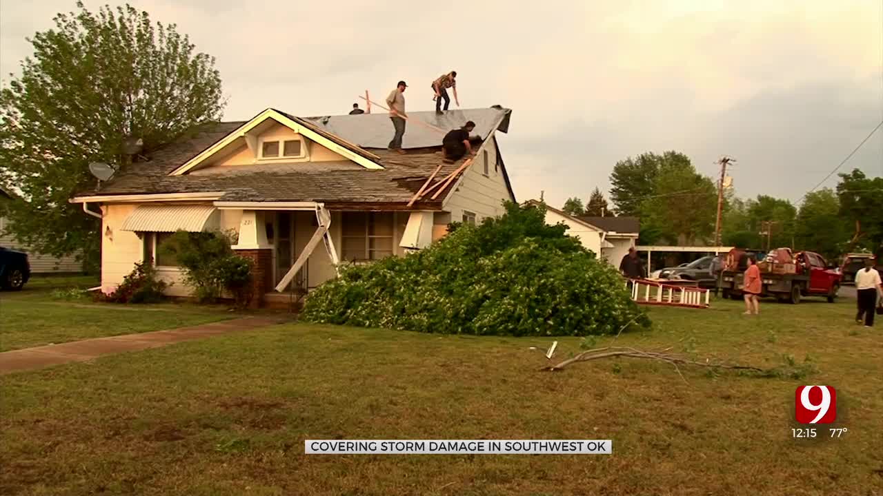 Surveying Tornado Damage In SW Oklahoma
