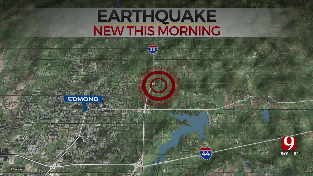 The earthquake was felt in Edmond on Saturday
