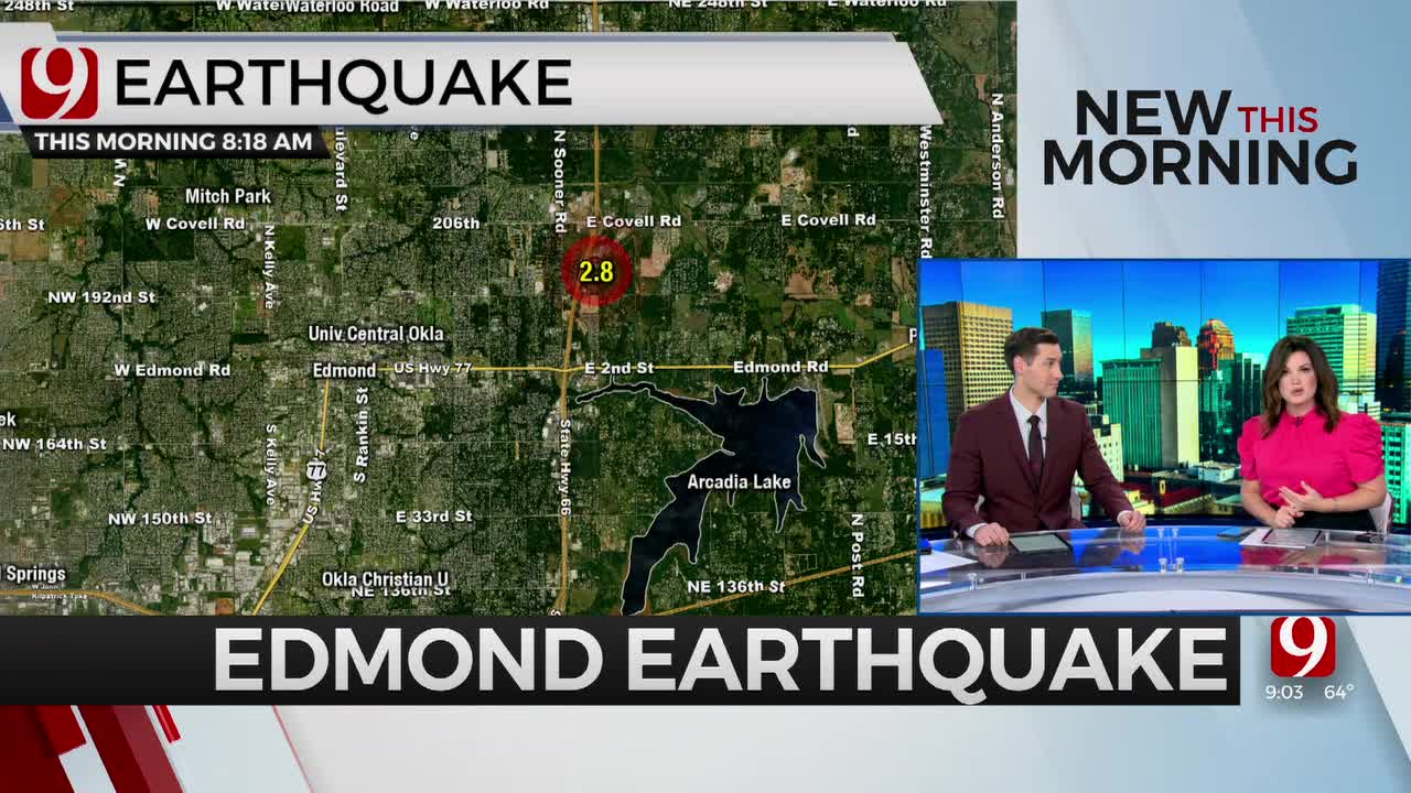 USGS Reports 2.8 Magnitude Earthquake In Edmond