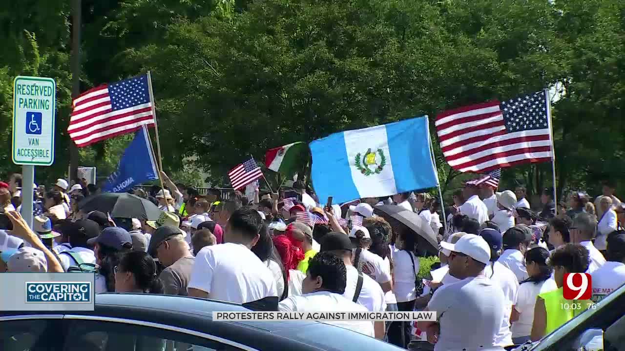 Protesters Criticize New, Strict Immigration Law At Okla. Capitol, Gov. Stitt Responds