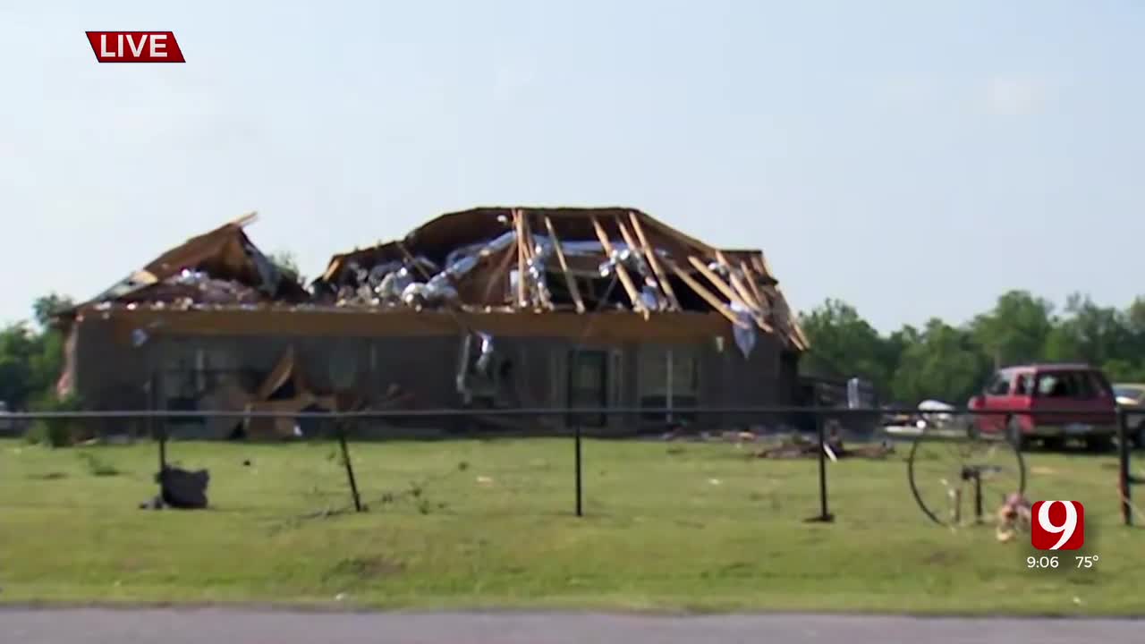 Possible Tornado Causes Damage Near El Reno