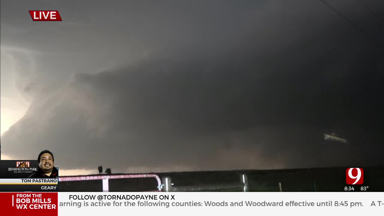 Large, Possibly Tornadic Storm Seen In Geary, Oklahoma