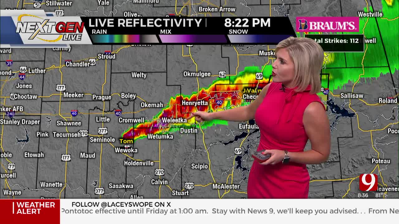 Cassie Heiter and News 9 Storm Trackers Track Storms