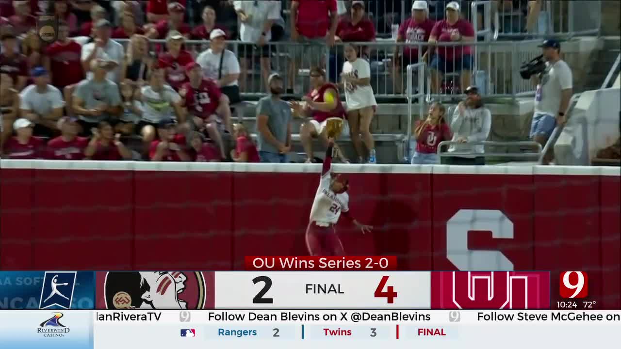 OU Softball Advances To Women's College World Series With 4-2 Win Over Florida State