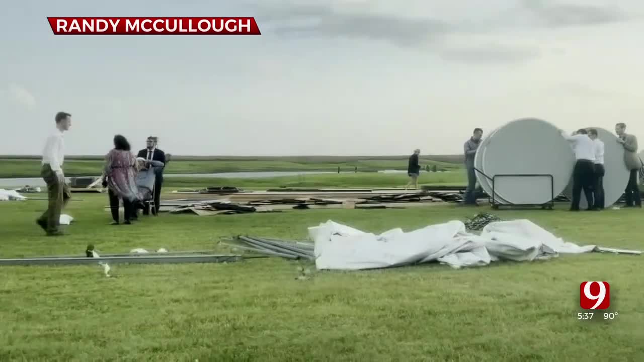 Wedding Ceremony Interrupted By Strong Winds, Tent Collapse In Woods County