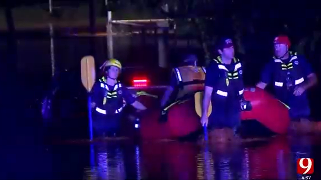 Driver Rescued From Flooded Car In SE Oklahoma City