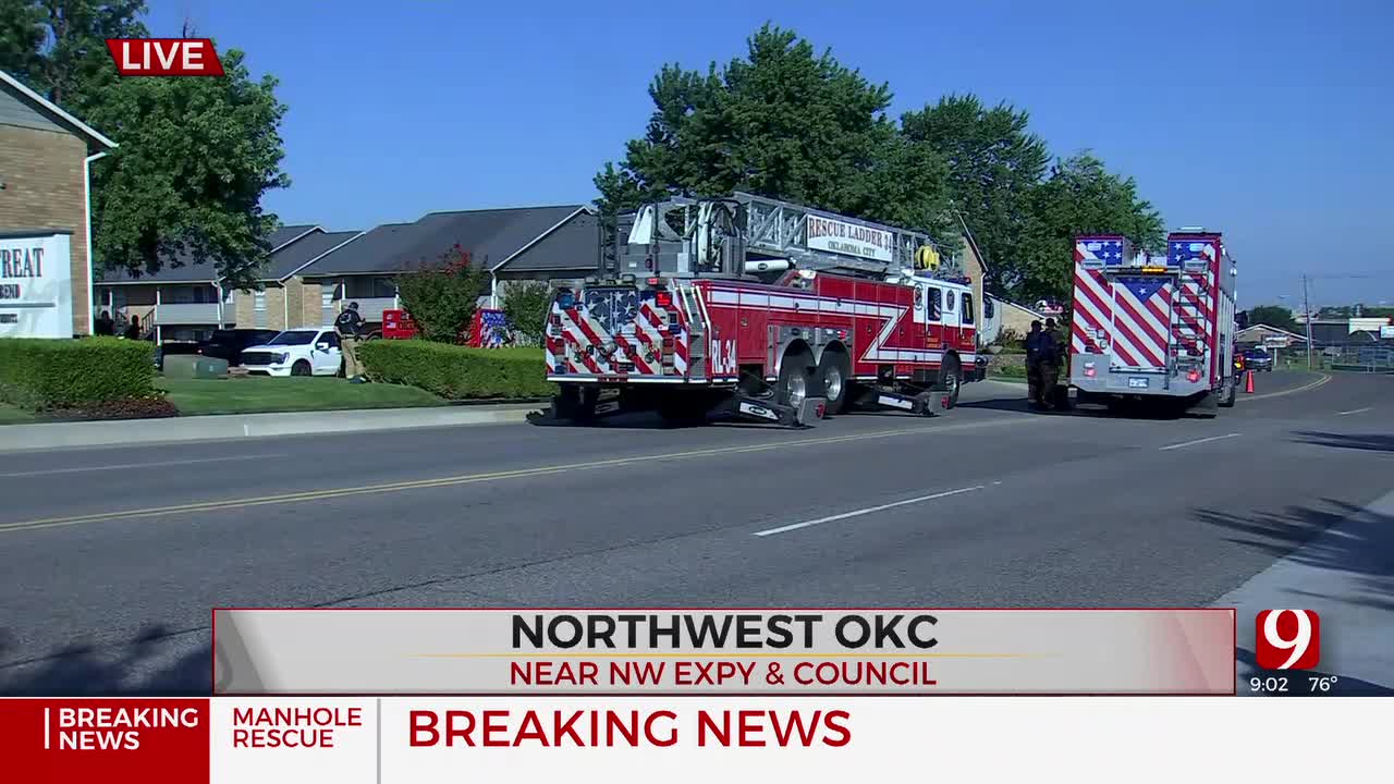 Person Rescued From NW Oklahoma City Manhole Cover