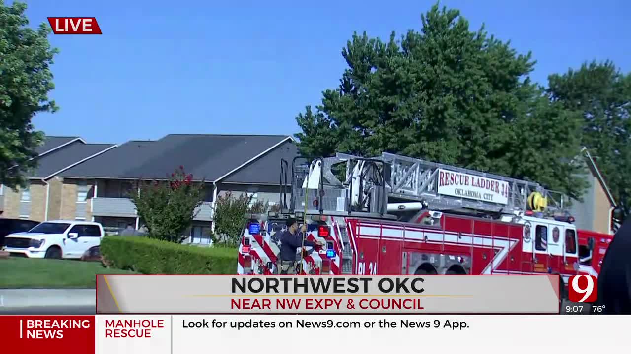 Person Rescued From NW Oklahoma City Manhole Cover