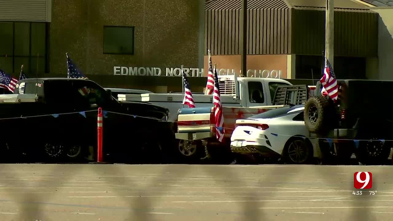 Protest planned at Edmond North High School after student asked to remove US flag from car