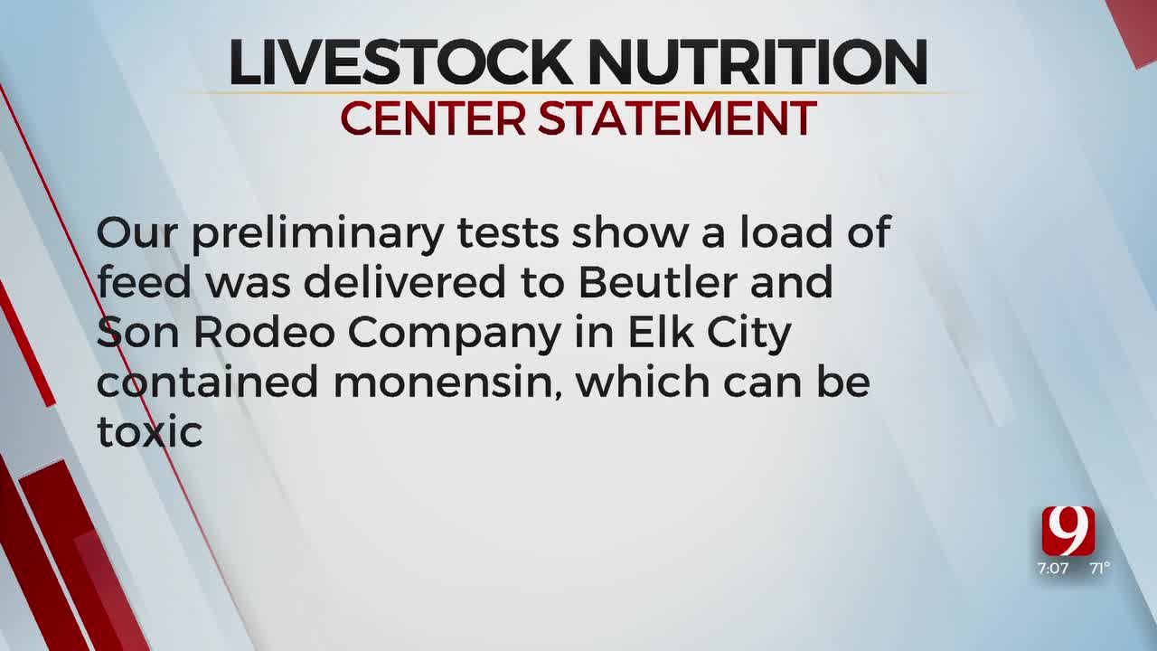 Livestock Nutrition Center Says Feed Delivered To Rodeo Company Contained Antibiotics Deadly To Horses