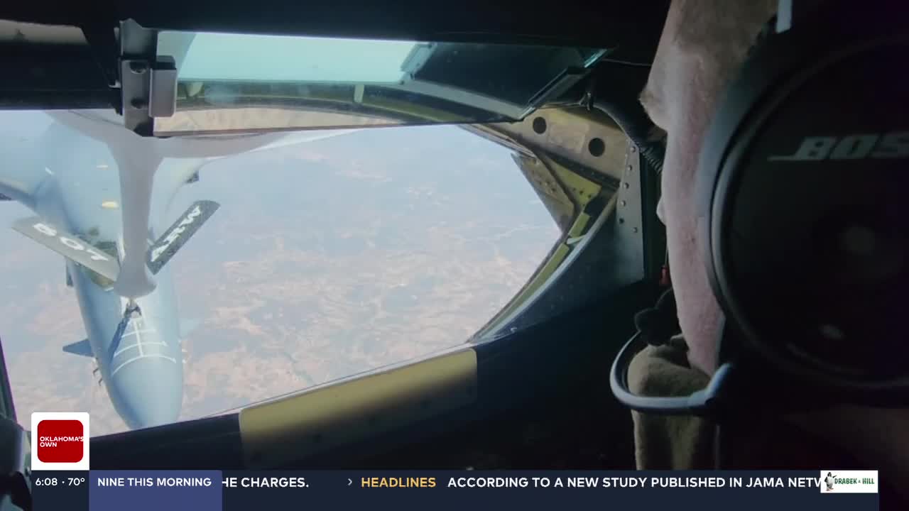 News 9 Flies Along With Tinker Air Force Base Refueling Mission