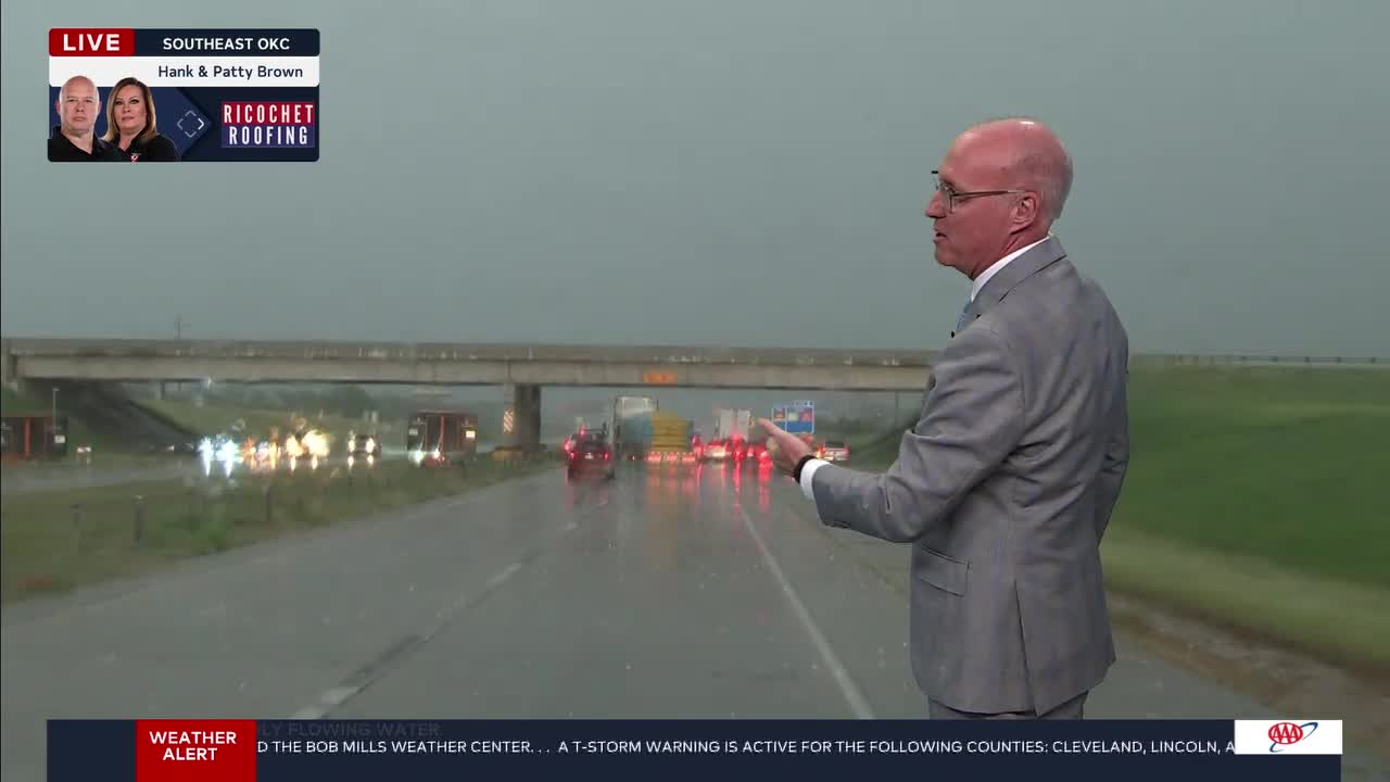 News 9 Weather Team Tracking Large Hail Moving Through OKC Metro