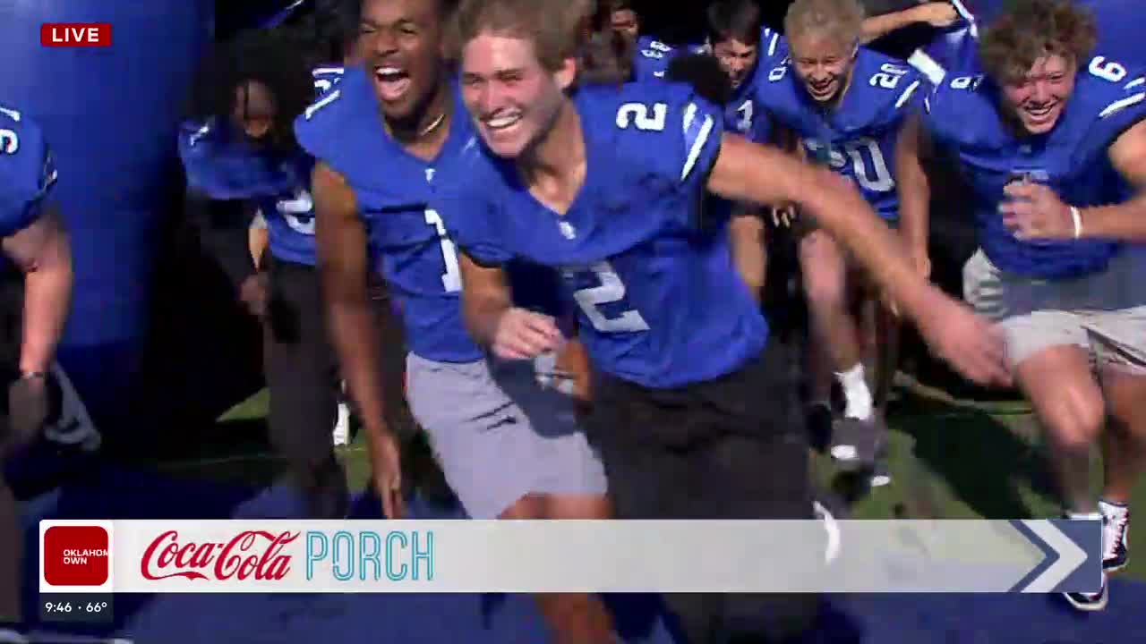 Students Of Deer Creek, Moore High School Showing School Spirit Before Friday Night Game