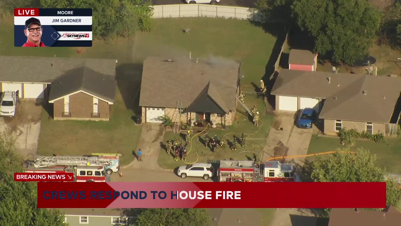 Authorities Respond To Moore House Fire