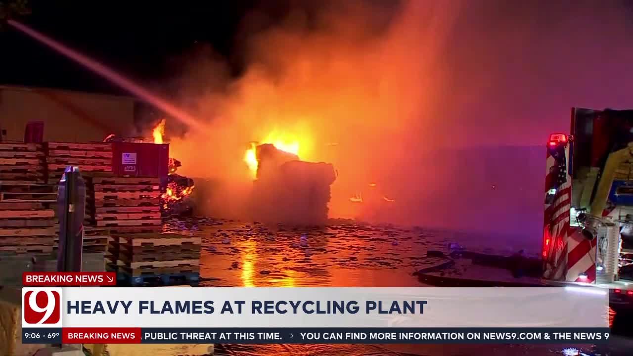 Overnight Trash Fire Spreads To Recycling Center In NW Oklahoma City