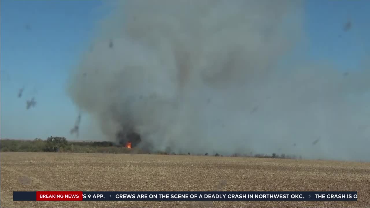 Authorities Work To Put Out Grass Fire Near Morrison