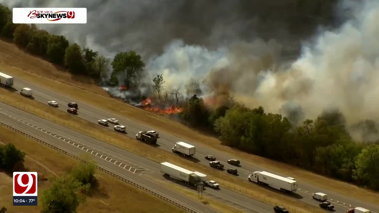 Edmond Fire Crews Contain Grass Fire Saving Several Homes And Businesses