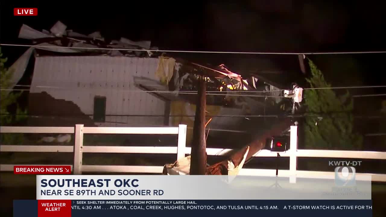 Structures Damaged By Severe Storms In SE Oklahoma City