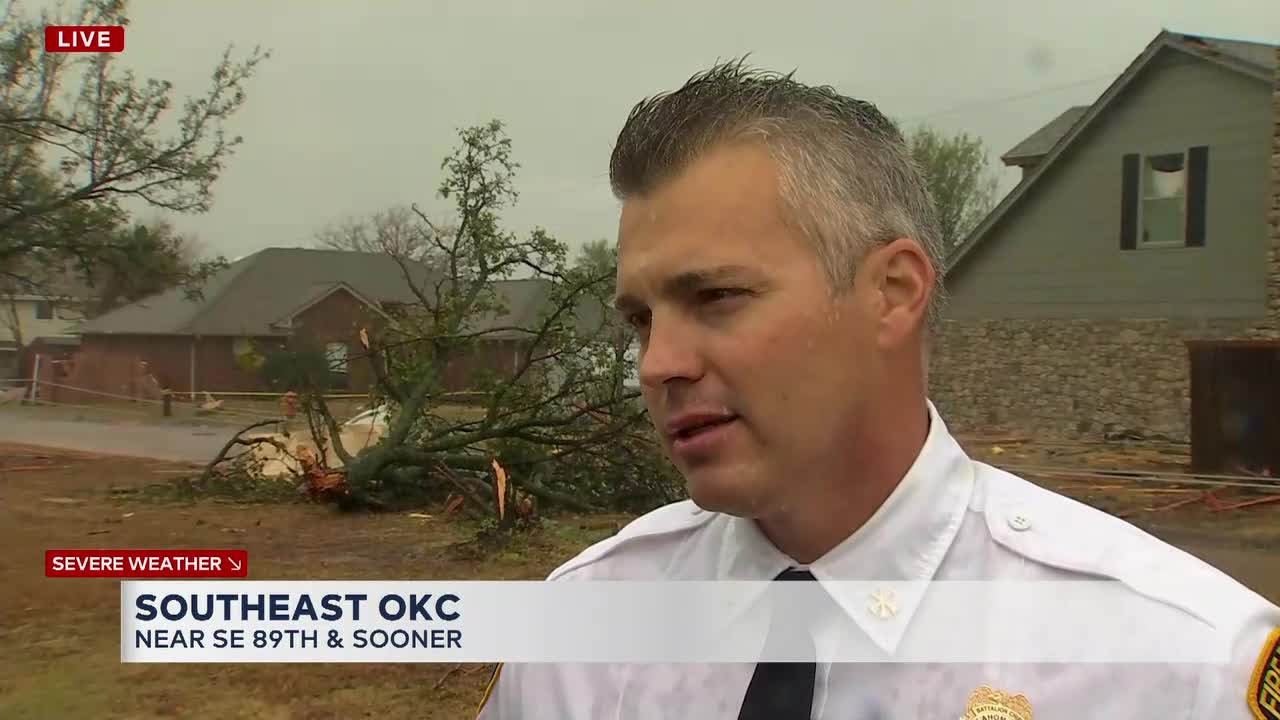 Oklahoma City Fire Capt. Provides Injury Update From Tornadic Storms In OKC Metro.