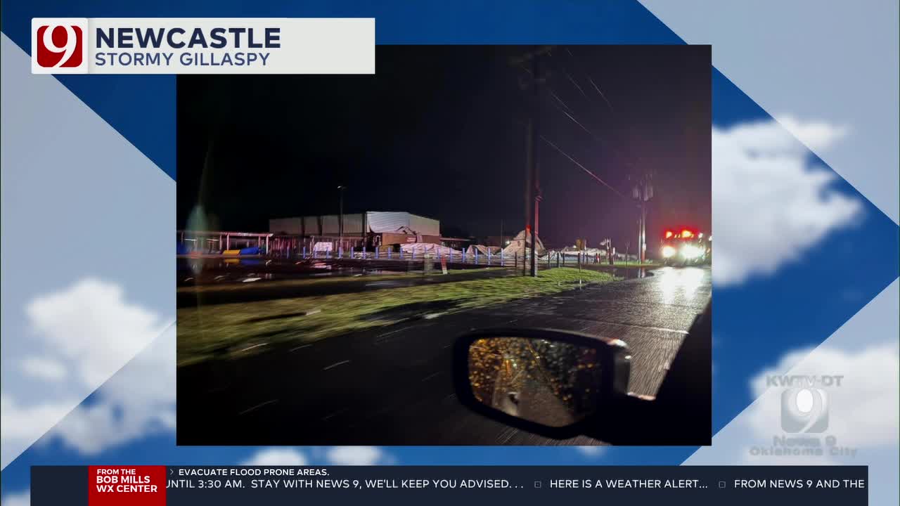 High Winds Damage Newcastle Elementary School