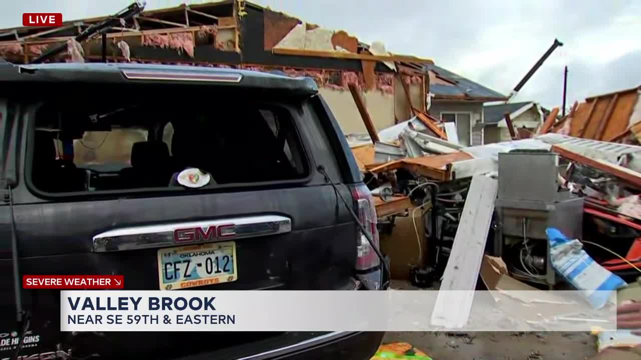 Tornadic Storm Damages Homes In Choctaw