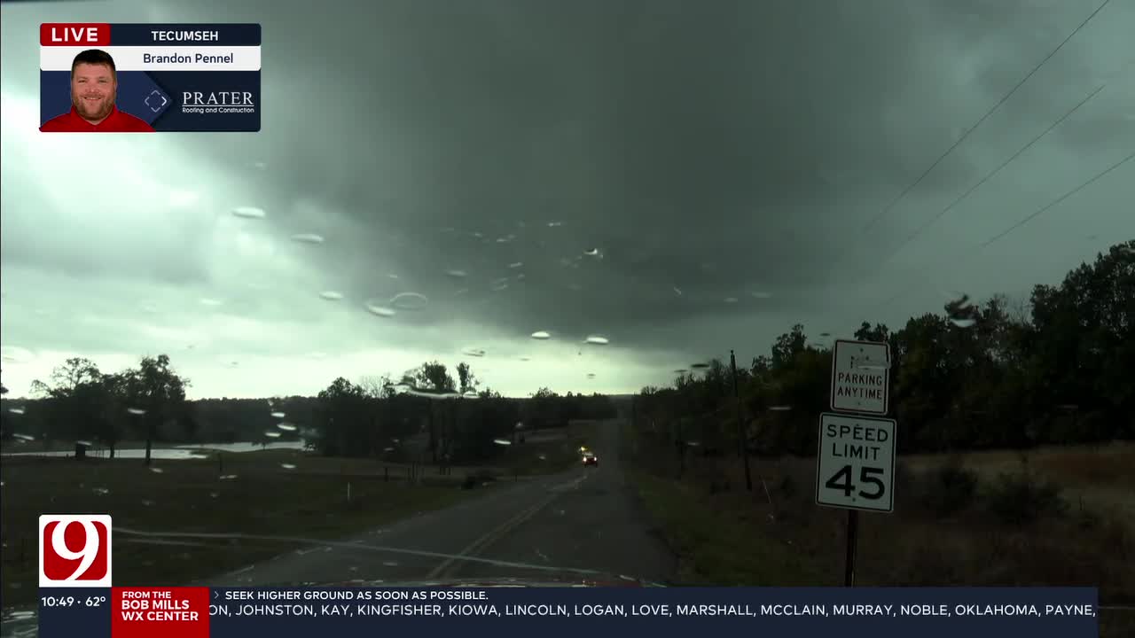 Tornadic Conditions Detected Near Tecumseh