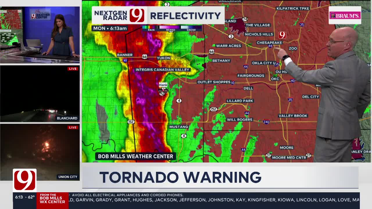 Tornado warnings, severe weather conditions developing Monday morning