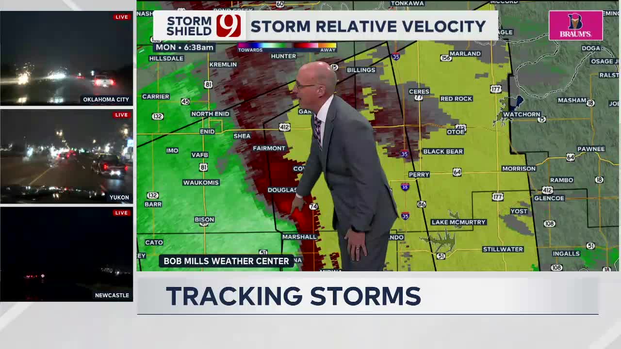 News 9 Weather Team Monitors Inclement Weather Conditions In Oklahoma City Metro