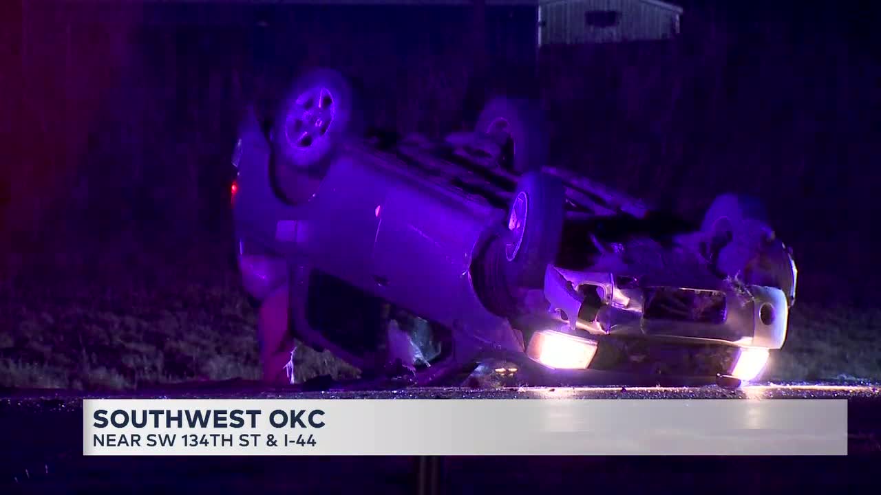 2 Hospitalized Following SW OKC Rollover Crash