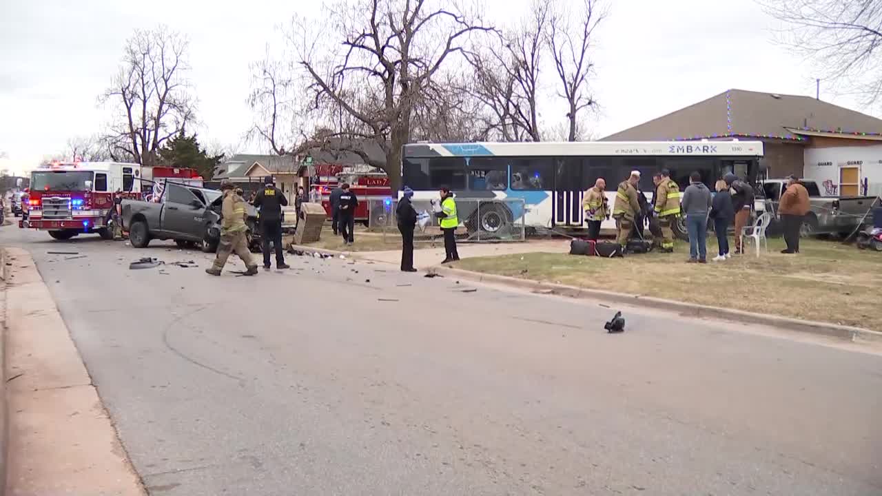 Multiple Injured In Bus Crash In Oklahoma City Neighborhood