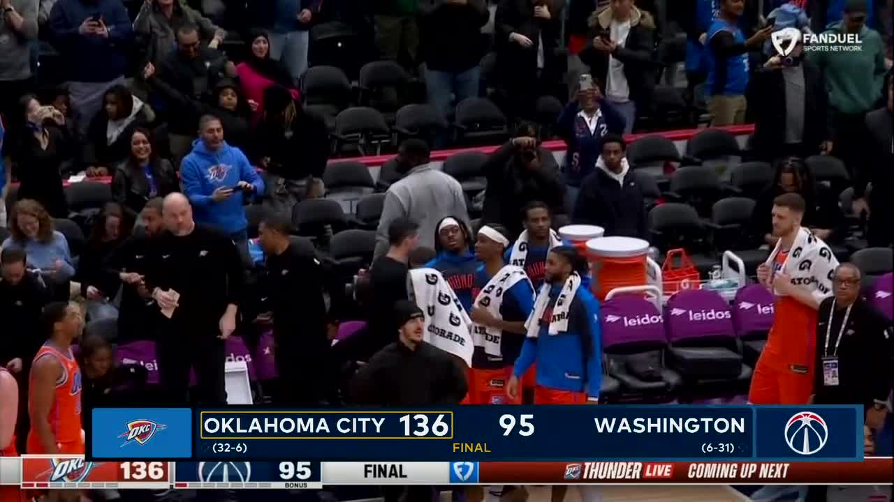 Thunder Report: Thunder Beat Wizards 136-95