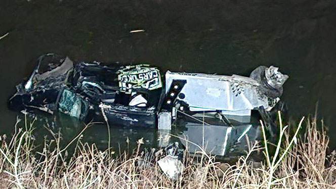 1 rescued after vehicle crashes into North Canadian River