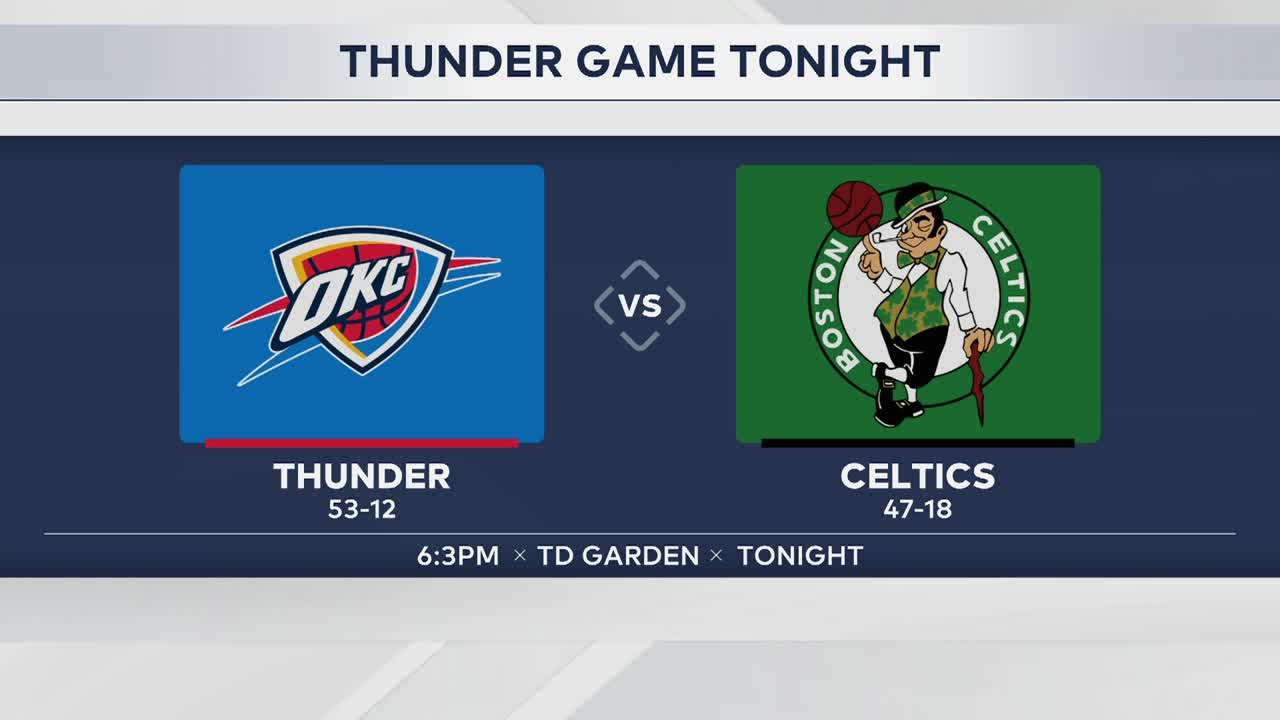 Thunder to take on reigning NBA champion Celtics in Boston