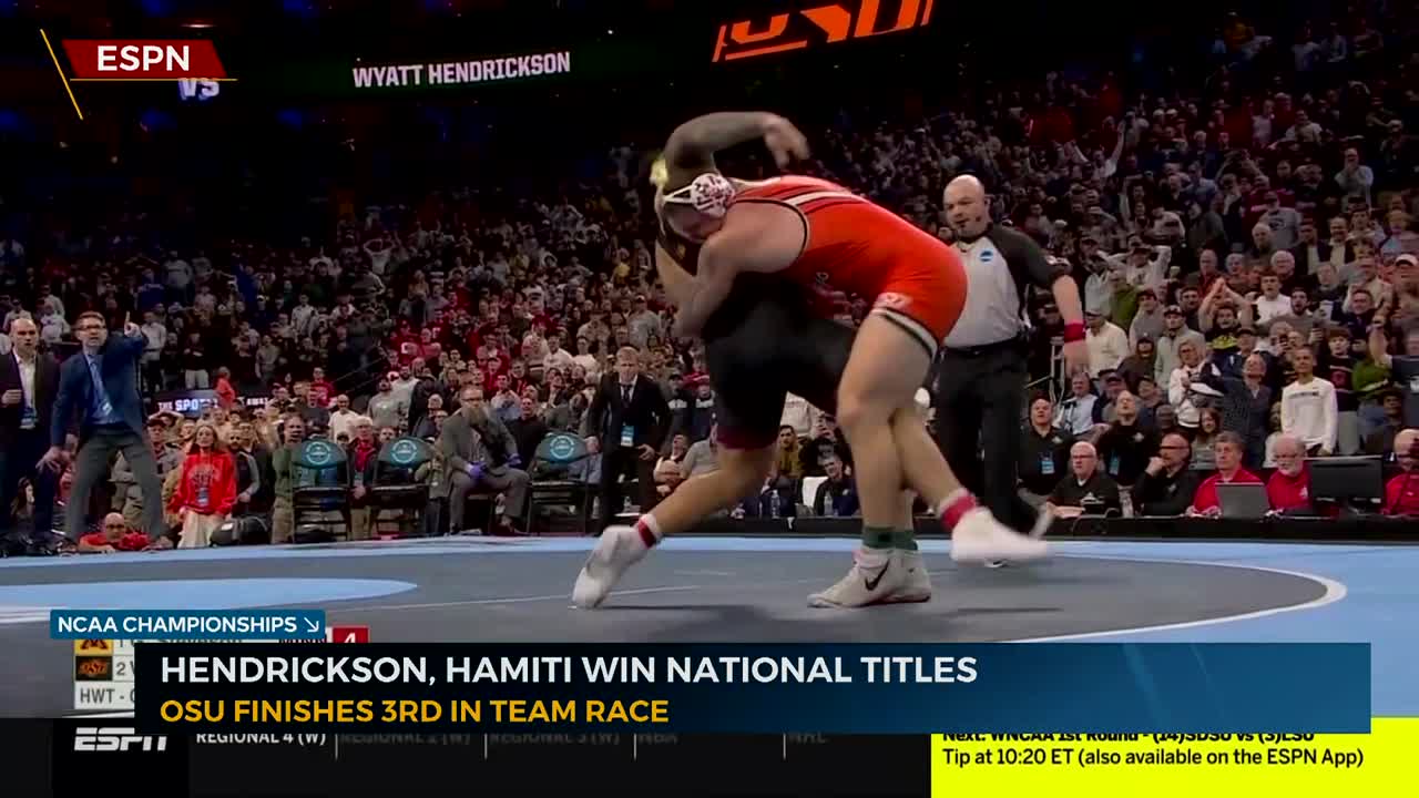 Major upset as OSU wrestler takes down Olympic gold medalist