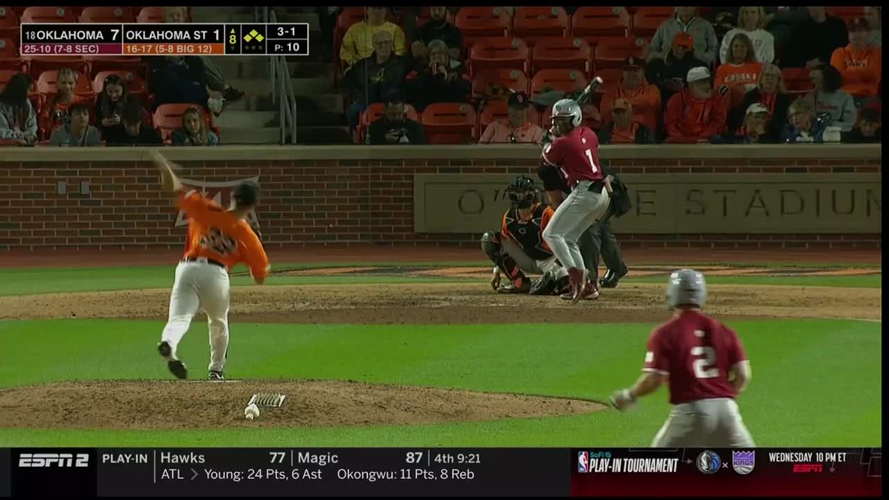 Oklahoma run-rules Oklahoma State 11-1 in Bedlam baseball matchup