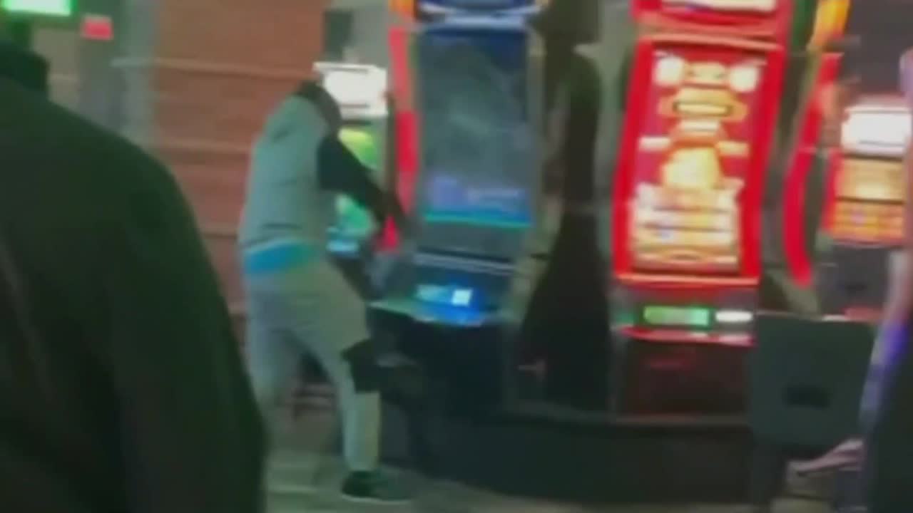 Casino patron charged after viral outburst: Man accused of destorying slot machine while high on PCP
