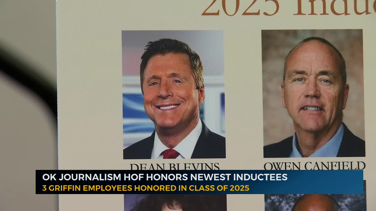 Sports Director Dean Blevins and Griffin Media's best get inducted into the Oklahoma Hall of Fame