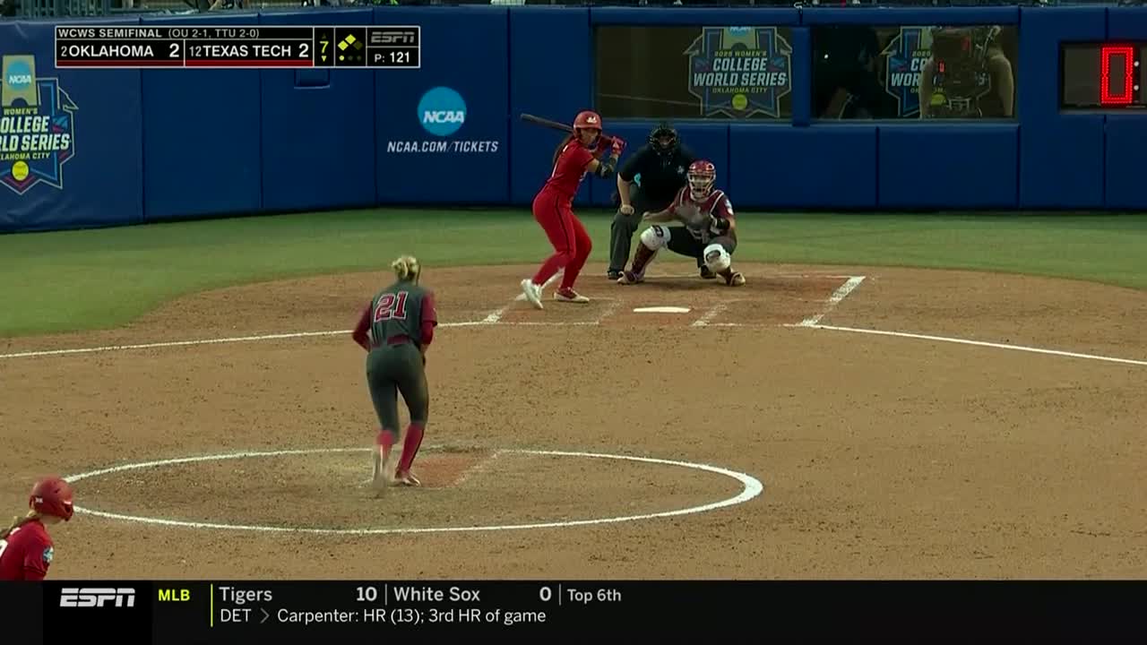 Sooners fight until the very end, but fall to Texas Tech in the WCWS Semifinals