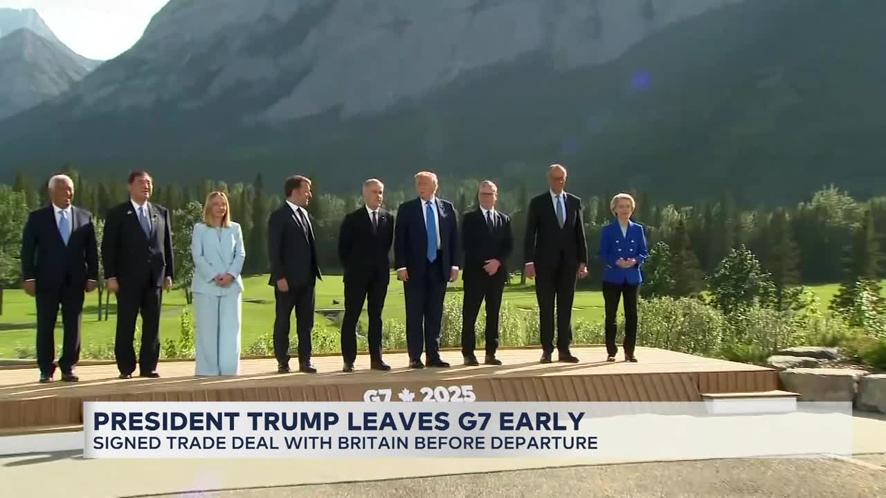 G7 leaders try to salvage their summit after Trump’s early exit