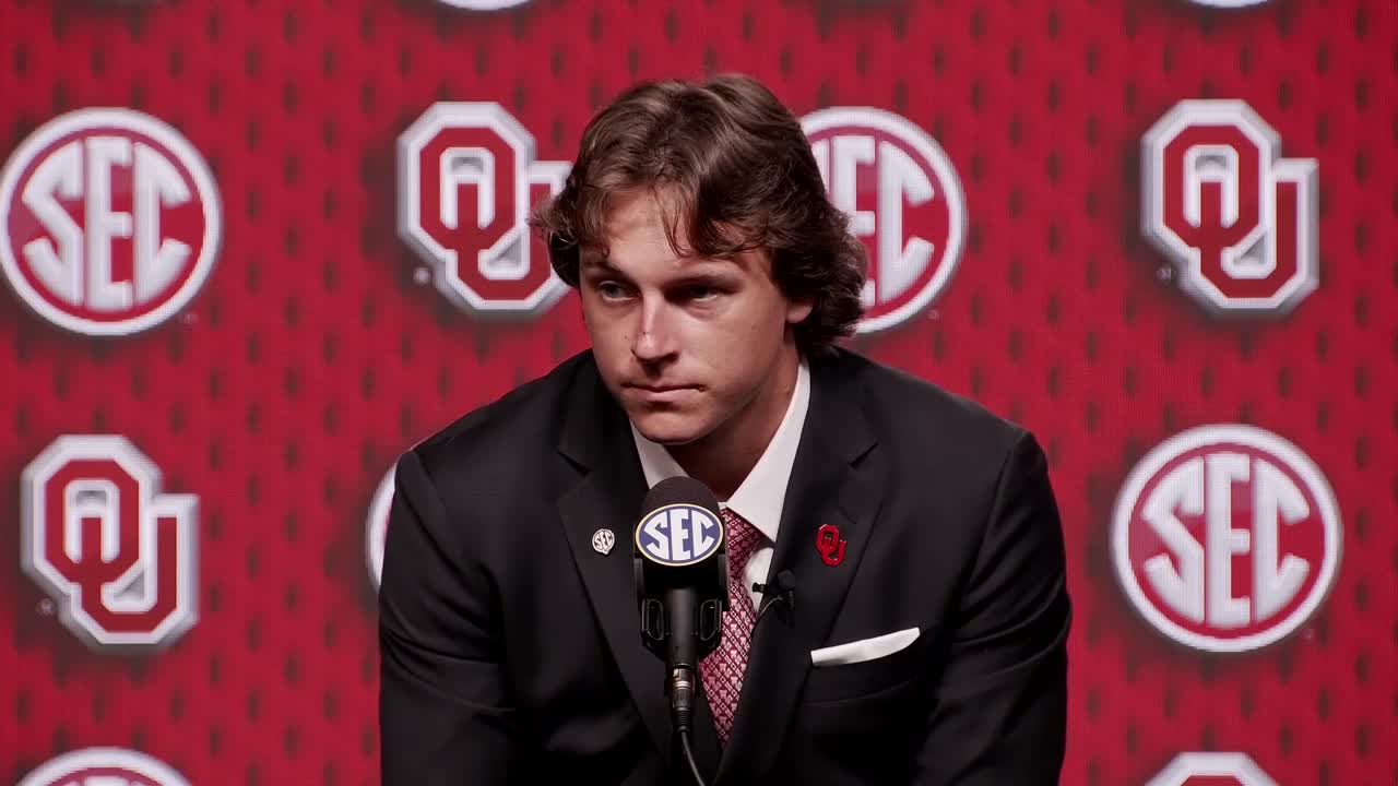 OU Quarterback John Mateer embraces SEC Media Days