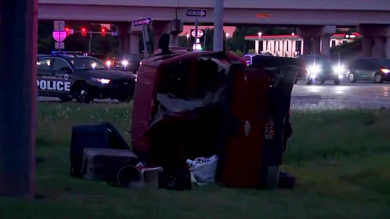 No injuries reported from NW OKC rollover crash